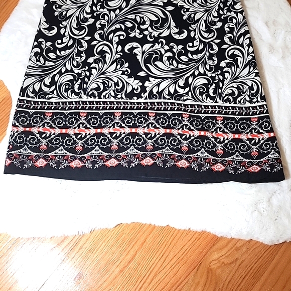 Black White Dress Long Sleeve Size M - Picture 7 of 12